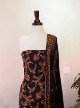 Moin Block Embroidered Raw Silk 3 Piece Unstitched Suit MBLK25ERS MD-1429